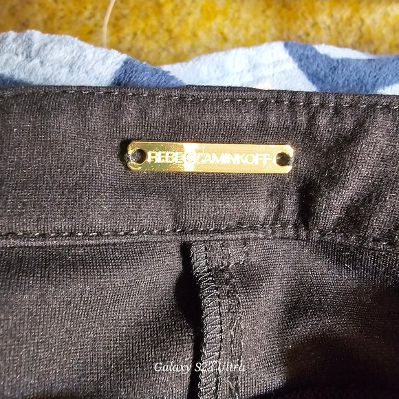 Rebecca Minkoff Black Faux Leather Paneled Skinny Jeans - Picture 3 of 4